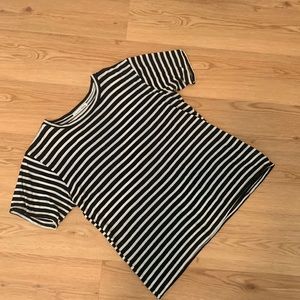 Reformation Jeans Tee in black and white stripe